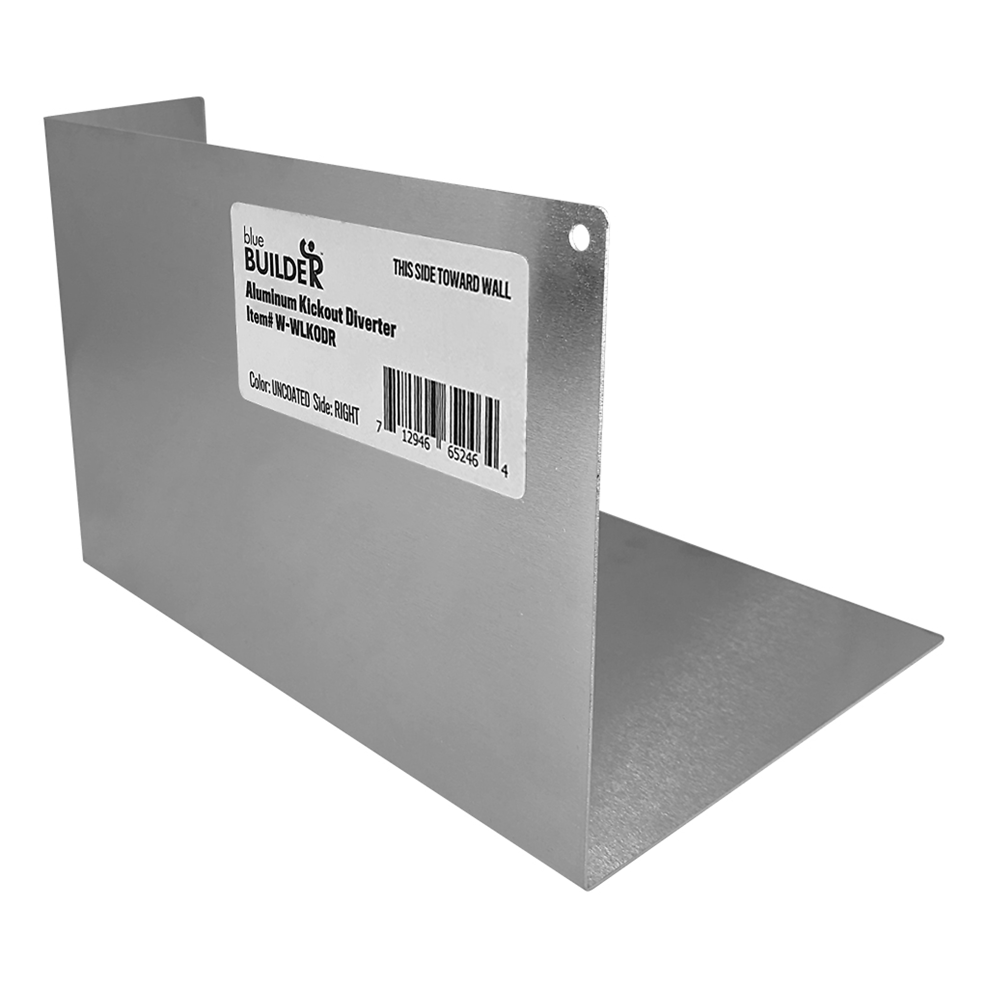 Wind-Lock Aluminum Kickout Diverters — Uncoated, Right, Model# WLKODR